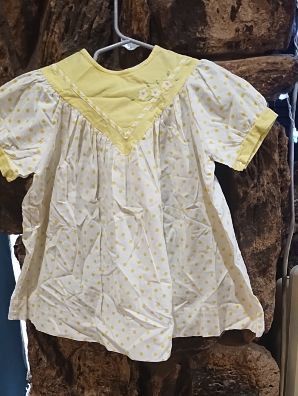 Gum ballsYellow Polka Dot Baby/Toddler Dress - Soft Yellow Accents